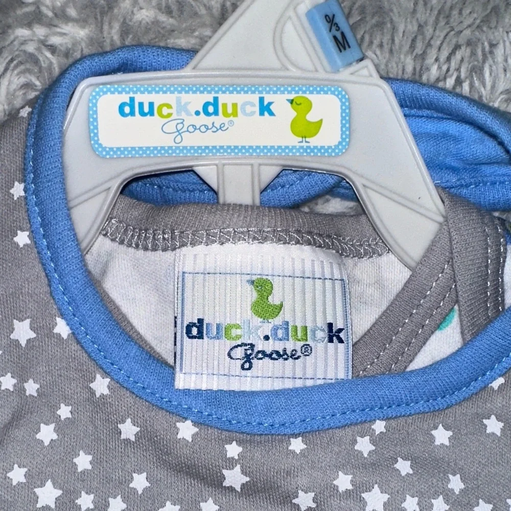 Adorable Monsters Inc. Bib and Bodysuit Set - Gray‎ and Blue